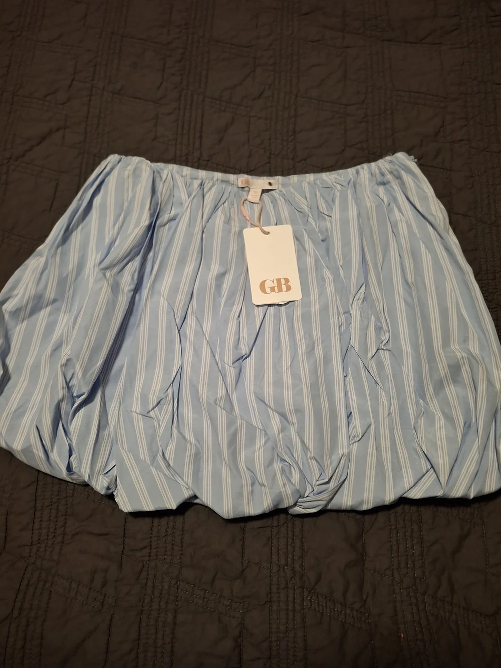 Gianni Bini Light Blue Striped Bubble Skirt - Women